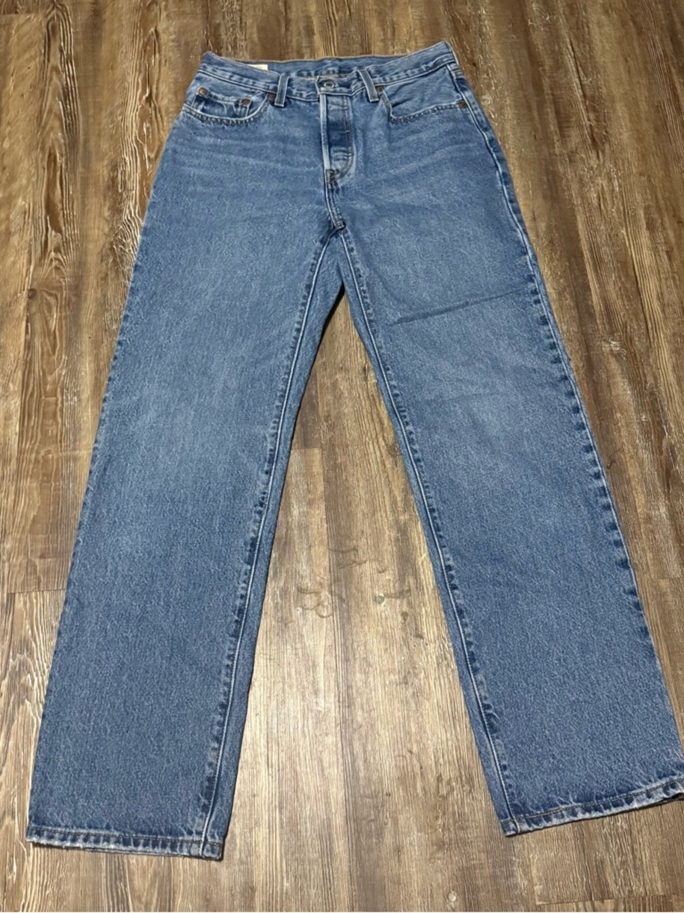 Levi's 501 Straight Leg Jeans Women's 26 Button Fly High Rise Denim